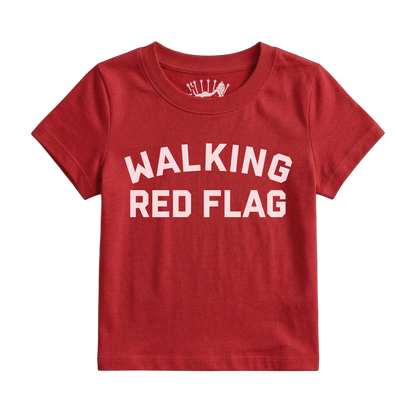 WALKING RED FLAG BABY TEE