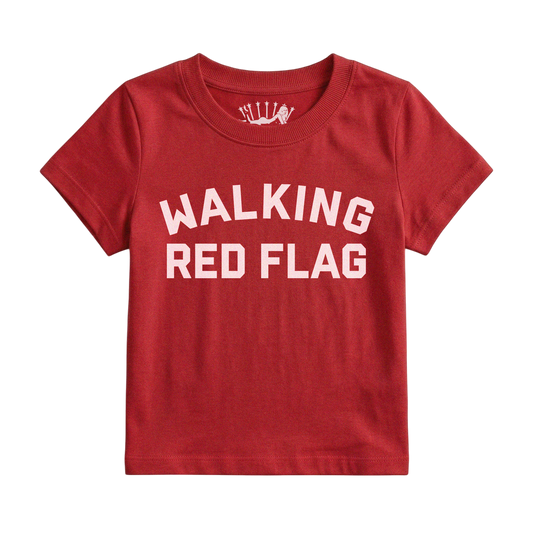 WALKING RED FLAG BABY TEE